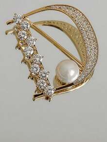 1 Pc Rhinestone Butterfly Faux Pearl Brooch, Elegant Chic Dress Accessory, Suitable For Gifts To Bestie, Girlfriend, Wife, Formal Occasions Dress Accessories Pin For Clothes Bag Charm School Office Accessories Shirts Jacket Jewelry Halloween Clothes Pin Funny Cute Teacher Gifts Costume Accessories Bag Charms Christmas