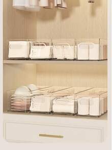 1/2/4 piezas Caja de almacenamiento multifuncional, organizador de armario, caja de almacenamiento de escritorio y cocina, organizador de cajones de gran capacidad para ropa interior, calcetines, maquillaje, condimentos, organización perfecta del hogar y regalo para fiestas