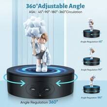 Rotating Display Stand, 360° Electric Rotating Platform,13cm Rotating Display Stand,Speed And Direction Adjustable Rotating Turntable For For Display Jewelry