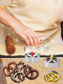 1 Stück klassische Keksformen, Keksform, Handpresse Keksformen, Edelstahl Keksformen, Brotschneidemaschinen, Gemüseschneidformen, Obstschneidemaschinen, Tortendekoration, Backzubehör, Küchenutensilien, zum Herstellen von schönen Keksen, Brot, Kuchen, Pfannkuchen, Schinken, Käse