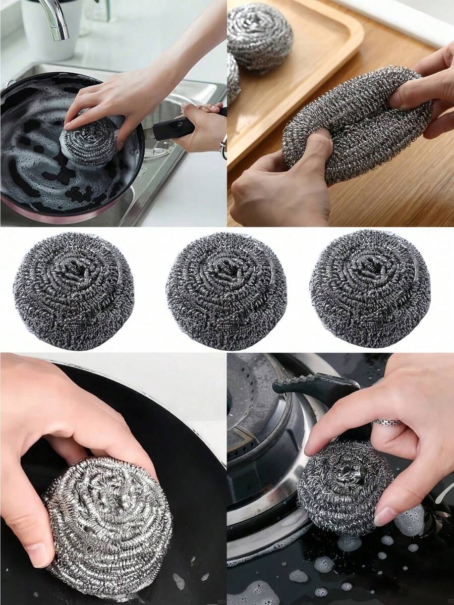 12 件钢丝球和洗碗海绵的组合。钢丝绒刷垫用于清洁碗碟、平底锅、锅、烤箱、烤架、水槽 - 厨房用不锈钢刷子，多功能海绵厨房 - 耐刮擦洗碗海绵，清洁力强，擦洗能力强 - 可重复使用的洗碗海绵，用于餐具、锅、平底锅和碗。