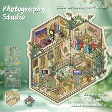 新款大尺寸3D场景微缩贴纸,3D立体小房子微缩场景贴纸,成人儿童DIY景观贴纸,益智玩具贴纸,剪贴簿装饰贴纸,适用于装饰柱子、DIY贴纸、万圣节、复活节、圣诞节、朋友聚会礼物、剪贴簿用品、趣味贴纸、笔记本电脑贴纸、Kindle手机贴纸 - 彩色 - 查看 7