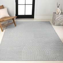 1pc Retro Curve Minimalist Geometric Area Rugs For Living Room, Floor Carpet For Bedroom, Carpets Home Decor Rugs, Homestay Hotel, Non-Slip Machine Washable Carpet, Home Decor Room Decor - 樣式 4 - 查看 1