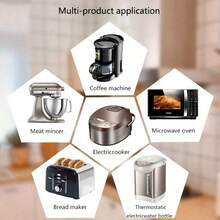 2/3/4/6/8Pcs Power Cord Organizer, Wall Power Cord Adhesive Fixing Clips, Kitchen Storage Cord Organizer, Home Appliance Cord Winder - Black - View 5