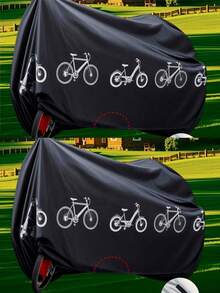 1pc Oxford Cloth Waterproof Dustproof Rainproof Cover, Outdoor Bicycle Cover Suitable For 2 Bicycles, Waterproof, Anti-UV, Dustproof, Windproof, With Lock Hole, Fit For Mountain Bike, Road Bike And Electric Bicycle - Multicolor - View 17