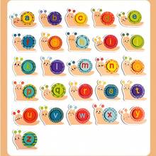 Khối xếp hình ghép hình ốc sên hoạt hình cỡ lớn dành cho trẻ em, 26 trò chơi ghép hình nhận dạng chữ cái tiếng Anh viết hoa và viết thường, phù hợp cho bé trai và bé gái, khai sáng tiếng Anh, đồ chơi giáo dục gia đình, quà tặng Giáng sinh, sinh nhật, mẫu giáo - Nhiều màu - Xem 7