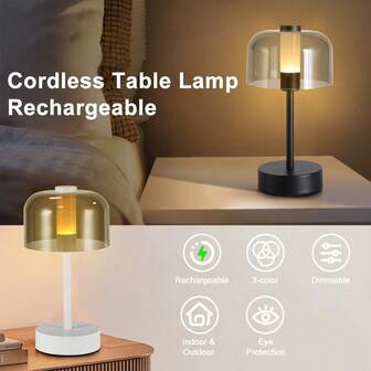 Retro LED Table Lamp, Dimmable Touch Table Lamp, Comfortable Eye Protection Table Lamp, Atmosphere Decorative Night Light, Suitable For Bedroom, Bedside, Living Room, Dining Table, Garden