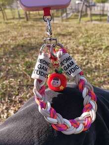 2026新年手机挂绳，1套金色编织腕带，手机挂绳腕带，短款编织绳，女士户外防坠绳，旅行攀岩绳，结实耐用礼品垫，多功能户外手持挂绳，防丢防盗手机壳挂件，含礼品垫