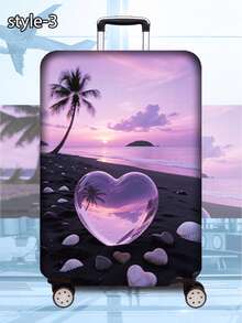 1 chiếc 300G/mét vuông. Bộ sưu tập họa tiết đại dương bao gồm vỏ bọc và phụ kiện hành lý có đệm. Hoàn hảo cho các chuyến công tác, kỳ nghỉ, du lịch, ký gửi hành lý và trở lại trường học. Thêm nét phong cách cho hành lý của bạn. Tương thích với vali 20-28 inch. - Màu xanh lam - Xem 21