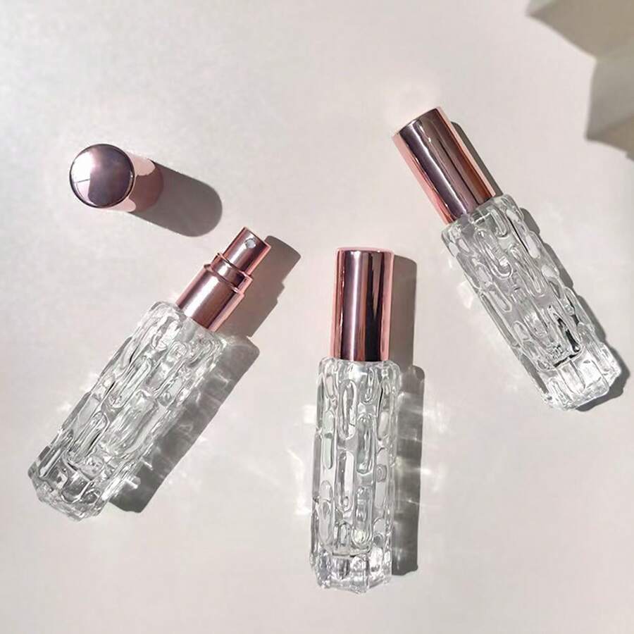 10ML Bitter Melon Perfume Dispenser Pressing Spray Perfume Bottle DIY Travel Portable Perfume Sample Bottle - Silver - View 1