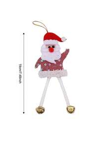 1pc Christmas Tree Hanging Ornament Decoration, Santa Claus & Five-Pointed Star Accessories, Small Pendant Bells, Party Atmosphere Decor, Home Decor, Christmas Gift, Valentine's Day, Suitable For Holiday Elements, Souvenirs, Gifts, Decorations, Restaurant & Living Room Decor
