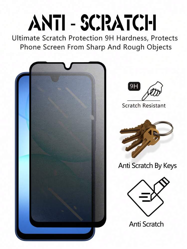 ZYONS 3pcs Privacy Matte Tempered Glass Screen Protector, Compatible With Samsung Galaxy Series A17/A07/A56/A55/A54/A53/A52/A36/A35/A34/A33/A32/A26/A25/A24/A23/A22/A16/A15/A14/A13/A12/A06/A05/A04/A03/A02/S25/S24FE/S23/S22/M05/F05, Anti-Glare, Anti-Peeping, Full Coverage, Smooth Touch, Anti-Fingerprint, Easy Installation, Anti-Drop, Gaming Companion, Smooth Lubrication - 3pcs - View 5
