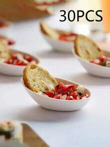 5-50pcs/Set Reusable Egg Shaped Mini Dishes, Made Of Sugarcane Pulp, 3-Inch Size, Suitable For Cakes/Salads/Dips Tasting, Paper Pulp Material, Applicable For Weddings, Parties, Birthdays, Outdoor Camping, BBQ (The Product Image Shows The Size Comparison, Please Check The Actual Size According To Your Needs, The Actual Received Product Shall Prevail) - Multicolor - View 13