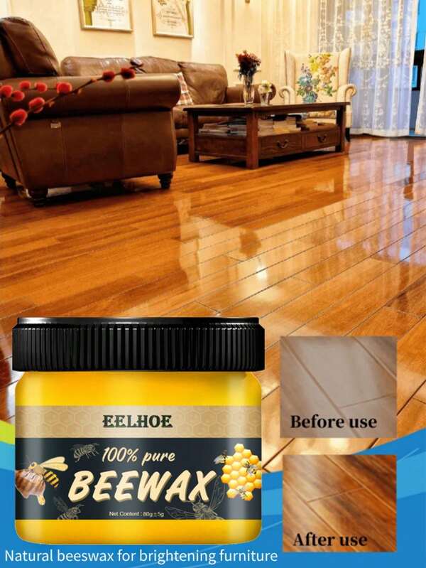 80g Natural Beeswax Furniture Wax Floor Wax For Wood Floor Maintenance, Waterproofing, Abrasion Resistance, And Restoring Sheen. Made With Beehive Ingredients. Easy To Apply. Free Shipping. | Storage | Birthday | Stickers | Halloween | Home Decor | Storage Boxes | Shelves | Halloween Cosplay | Christmas | Pouches | Halloween Decorations | Toilets