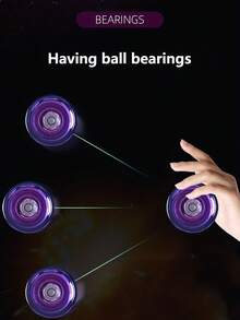 Beginner & Teen Alloy Yo-Yo Toy - Outdoor Game & Hand-Eye Coordination Development Christmas Halloween Gift, Spinning Toy - Durable Metal Gyro, Smooth Spinning Motion, Blue