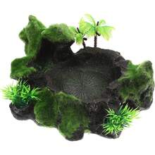 Plastik Reptilien Habitat Deko - Harz Reptilien Plattform, künstlicher Baumstamm Design - geeignet für Eidechsen, Geckos, Frosch Futterschalen, Schlangen Versteck, Einsiedlerkrebs Deko, Reptilien Terrarium