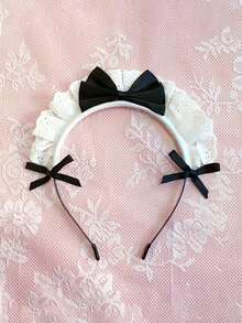 1 szt. Elegancka opaska na głowę z kokardą, modna i uniwersalna ozdoba do włosów, odpowiednia na wyjścia, Dzień Matki, powrót do szkoły, Święto Dziękczynienia, Boże Narodzenie, karnawał, prezent świąteczny