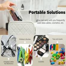 3pcs Transparent Zipper Storage Bags Set, Hard Plastic Zipper Storage Boxes, Portable Travel Organizer Containers - Multicolor - View 5