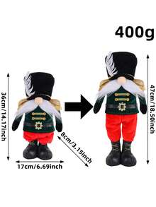 2 pièces/1 pièce, Décoration de Noël de 36 cm Chapeau cadeau décoratif avec plumes, soldat rétractable, poupée ornement, convient pour la décoration de la maison, cadeaux pour amis, camarades de classe, décorations pour le salon et la table à manger. Décorations de Noël Décoration de chambre Hiver