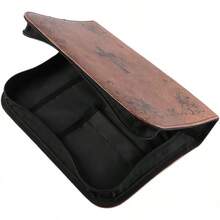 Funda de Biblia Marrón Vintage Sarini para Hombres y Mujeres, Estuche de Biblia de Cuero PU, Bolsa de Biblia Cruzada con Cremallera Duradera - 1 - Ver 4