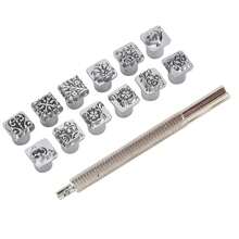 Kit de herramientas de punzón de estampado de cuero duradero Punzón de estampado con Herramientas de fabricación de cuero para artesanía en cuero - 1 - Ver 5