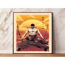 1 tấm áp phích in trên vải canvas HD One Piece Luffy làm quà tặng tuyệt vời nhất Zoro Hình ảnh anime cổ điển treo tường trang trí nhà theo phong cách retro, không có khung. - Nhiều màu - Xem 15