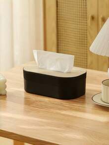 Modne pudełko na chusteczki z drewnianą pokrywką, pudełko do przechowywania akcesoriów biurkowych, kreatywny uchwyt na chusteczki do twarzy w domu i salonie