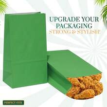 Green Paper Bags 4lb Pack Of 25 Count.@Wvz8craix