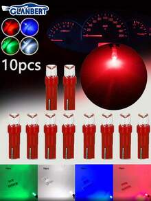 GLANBERT 10pcs T5 LED Car Dash Dashboard Lights 74 73 286 Instrument Cluster Gauge Panel Lamp Speedometer 86 17 18 Wedge Bulbs 74 73 286 - Multicolor - View 9