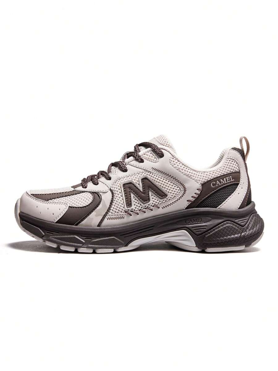 CAMEL CROWN Tênis Esportivos Casuais Retrô Respiráveis de Malha Versátil de Verão para Homens, Tênis Chunky Aumentadores de Altura