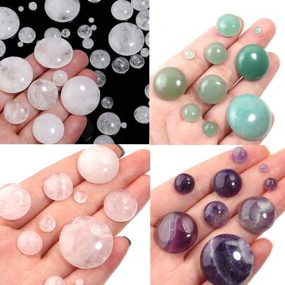 10pcs/Pack Crystal Round Cabochon Stones 4-16mm Pendant Necklace Making Jewelry DIY Accessories