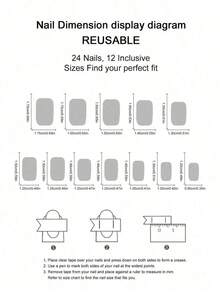 24 Pieces/Random Delivery - High-End Salon-Grade Press-On Nails - Short Square Full-Coverage False Nails, Solid Color Nails, Almond-Shaped Press-On Nails, Coffin-Shaped Nails, Oval Nails. Various Nails, Press-On Nails, Nail Art Supplies, Suitable Women And Girls Who Love Beauty, Improve Themselves, And Be Good To Themselves/Manicure (Random Delivery);
