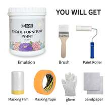 8.0 Fl Oz Gold Waterbased Wood Paint -Easy To Apply Finish For Furniture, All-In-One, Odorless, Matte, No Wax Needed - Gold - View 3
