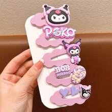Sanrio 1/5/15 Pinces à cheveux Sanrio, Kuromi, Hello chat. Un ensemble de pinces à cheveux Hello chat douces et mignonnes, pour les franges, etc. Parfait pour la Saint-Valentin