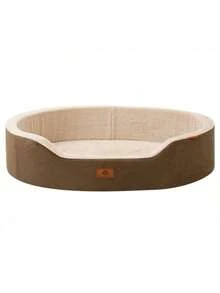 PETSIN 1 件狗/猫床，可拆卸和可清洗，半封闭式高厚宠物睡床，畅销品，适合小型/中型/大型犬和猫，4 种颜色，防滑、防潮底部牛津布 - 彩色 - 查看 11