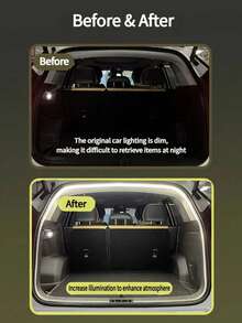 Easypie Selection 汽车后备箱氛围灯条柔性防水LED灯带内饰车内后备箱装饰灯车载高亮照明灯DIY灯隐藏安装自动感应尾门灯条