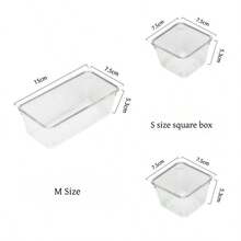 4-Piece Acrylic Drawer Organizer Set, Transparent Plastic Makeup Tray Trays For Vanity, Bathroom, Jewelry, Cosmetics, And Small Tools Storage Boxes, Kitchen Utensil Divider Boxes For Desk, Table