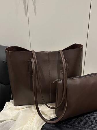 女士时尚百搭托特包，便携多功能大容量单肩包，适合通勤、约会、郊游和旅行