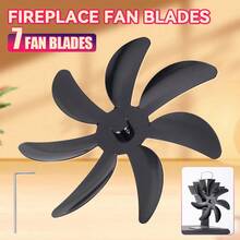 Repuestos de 7 aspas de ventilador específicos para chimenea, de aleación de aluminio silenciosos y eficientes, accesorios convencionales para ventilador de chimenea - 16,5 cm - Ver 1