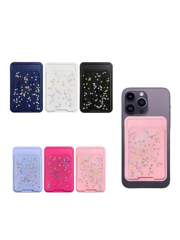 1pc Universal Phone Card Holder Sticker Suitable For All Phone Models Adhesive Card Pouch To Store Transit Card Access Card ID Card Bank Card And Prevent Card Loss For Women Money Wallet Mini Wallet Purse Wallet Y2K