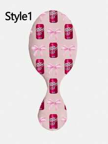 Brosse à cheveux à coussin d'air mini avec imprimé papillon et fleur, mignonne pour les enfants/filles (couleur de brosse à dents aléatoire). Le motif est réparti de manière aléatoire