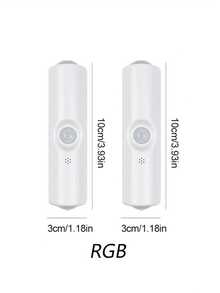 1pc Motion Sensor Night Light, Magnetic Wall Lamp, Detachable Lighting Can Be Stuck On Wall, With Lens, Illumination From Top And Bottom, Rechargeable USB LED Light Stick For Wireless Stairs, Indoor Wood Wall Closet Corridor Staircase