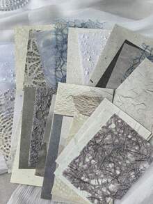 1 paquet de matériau papier à texture mixte avec 26 feuilles, autocollants de tissu vintage, autocollants de DIY esthétiques pour décorations de scrapbooking, cadeaux de fête, scrapbooking personnalisé et fournitures scolaires, fournitures scolaires pour collage de fond DIY, matériel décoratif rétro pour décoration de cadeaux de fête, cadeaux de Noël