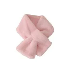 1pc Women's Fluffy Thick Scarf, Solid Color Furry Neck Warmer, Cute Fuzzy Scarf For Girls And Adults, Non-Shedding - A - View 4