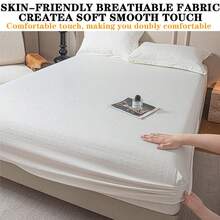 1 husă de protecție pentru saltea, prietenoasă cu pielea, cu design în carouri în relief, cu buzunar adânc, pentru utilizare în toate anotimpurile, moale și respirabilă, lavabilă la mașină, potrivită pentru dormitor, hotel, cadou pentru casă de vacanță