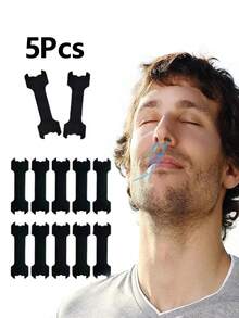 50pcs/Pack Multi-Functional Dilator Strips, Assist Snoring Relief, Daily Use & Night Sleep Breathing Patch, Improve Sleep Quality, Physical Assisted Ventilation, Designed For Breathing, Comfortable Support, Gentle & Non-Irritating, Suitable For Home Use, Portable Packaging. - 黑色和膚色 - 查看 14