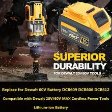 4pcs 12.0Ah Replacement For Dewalt DCB609 12.0Ah 20V/60V MAX Battery Compatible With DCB609 DCB606 DCB612 Lithium-Ion Battery - Capacity:12.0ah Qty:4 - View 6
