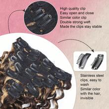 Clip In Hair Extensions Real Human Hair, 20 Inch 120g, #427 Highlight Blonde, Invisible Seamless Body Wave Brazilian Remy Human Clip In Extensions For Women 8pcs With Double Weft - P427 - Ver 2
