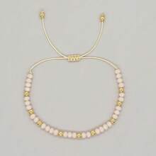 1PC/Fashion Personalized/Crystal Plated Gold Beads Women's Jewelry Handmade Friendship Bead Bracelet/Women, Couples/Friends/Suitable For Daily Commuting, Holiday Parties, Family And Friends Gifts, Birthday Gifts, As Well As The Preferred Gift For Women, Couples And Girlfriends On Holidays