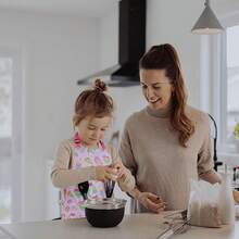 Delantal para niños – Dos bolsillos – chef, cocina, jardín, artista, pintura, limpieza, horneado, cerámica – regalo para niños y niñas - Copas - Ver 5